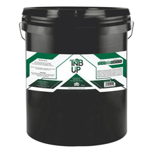 Load image into Gallery viewer, Black bucket with a green and white label on a white background