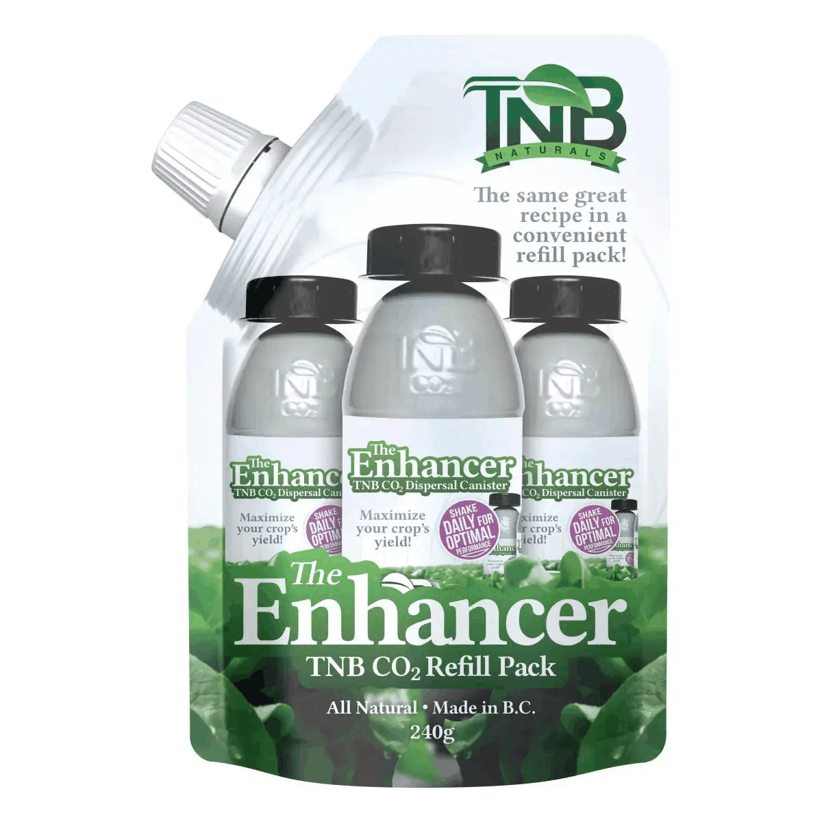TNB Naturals The Enhancer CO2 Refill Pack by TNB Naturals - Organic CO2 Enhancer Generator for Plants Grow Tents, Grow Rooms, and Greenhouses