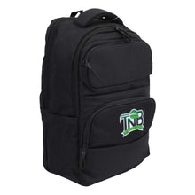 Load image into Gallery viewer, Black TNB Naturals durable, eco-friendly backpack with multiple compartments and padded straps for everyday use
