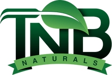 Cargar imagen en el visor de la galería, TNB Naturals logo with green leaf and banner text on transparent background
