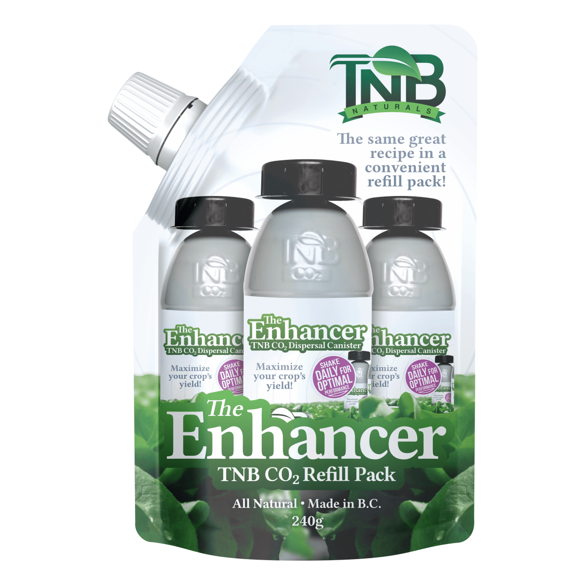 TNB Naturals CO2 Enhancer + Refill Pack + FREE Hanger Bundle Deal by TNB Naturals - Organic CO2 Enhancer Generator for Plants Grow Tents, Grow Rooms, and Greenhouses