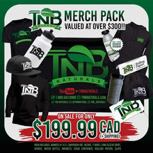 Load image into Gallery viewer, TNB Naturals Merch Pack with apparel, mug, hat, and accessories

