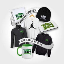 Cargar imagen en el visor de la galería, TNB Naturals merch pack including hat, beanie, hoodie, t-shirt, long sleeve, mug, and accessories