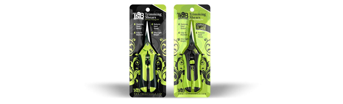 TNB Naturals Straight Blade Trimming Shears with soft grip and spring-action handle