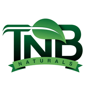 TNB Naturals logo with green leaf and banner design