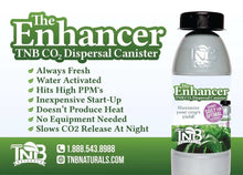 Load image into Gallery viewer, TNB Naturals CO2 Enhancer canister for plant growth boost with water-activated CO2 dispersal.